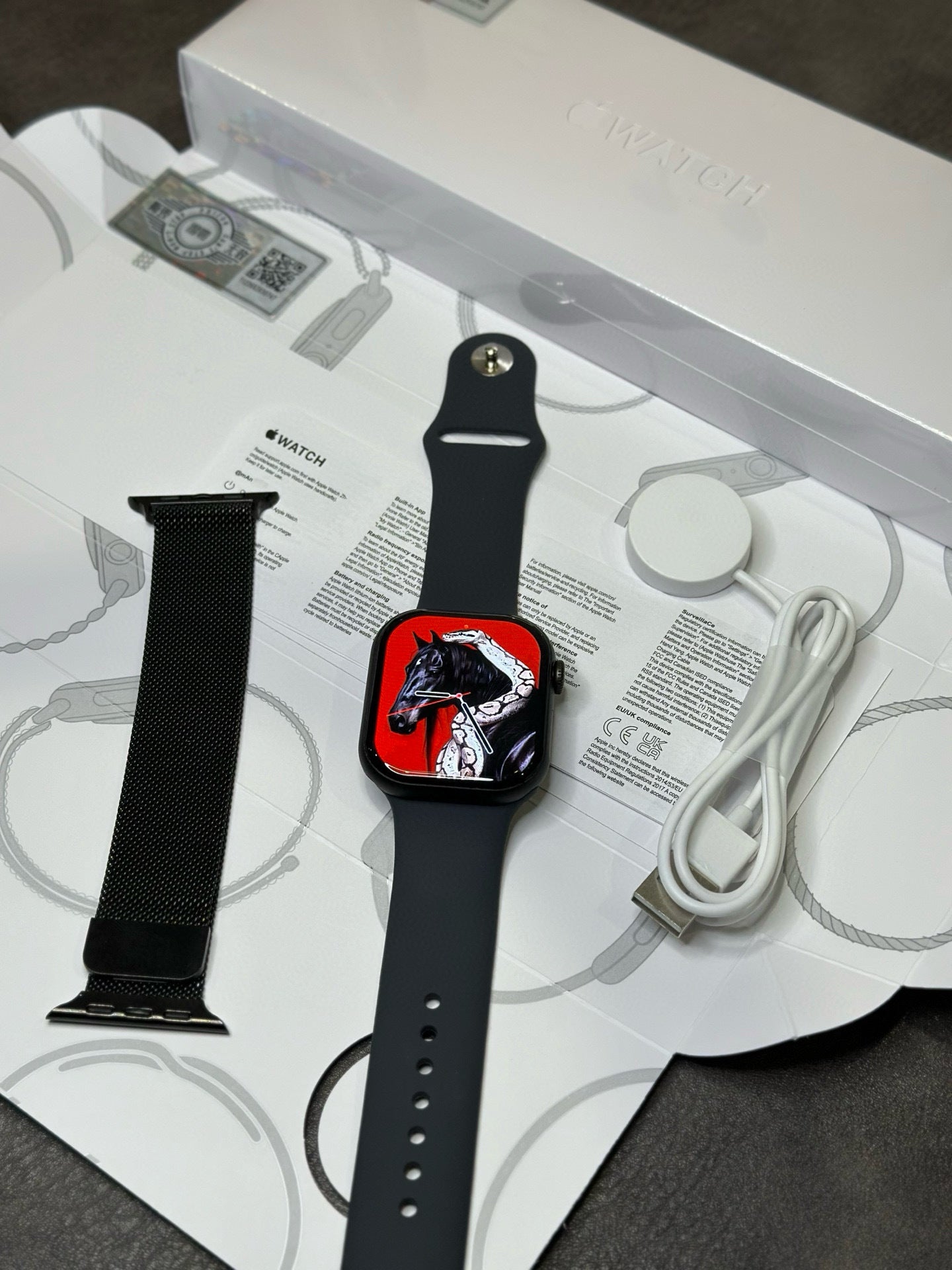 Apple Watch S10 Relógio Preto Fosco 46mm