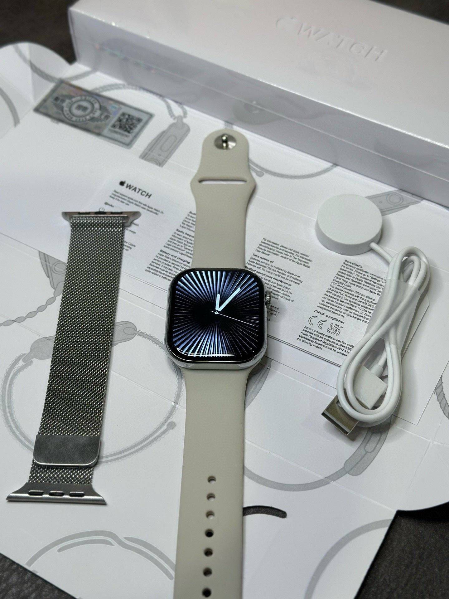 Apple Watch S10 Relógio Prata Brilhante 46mm