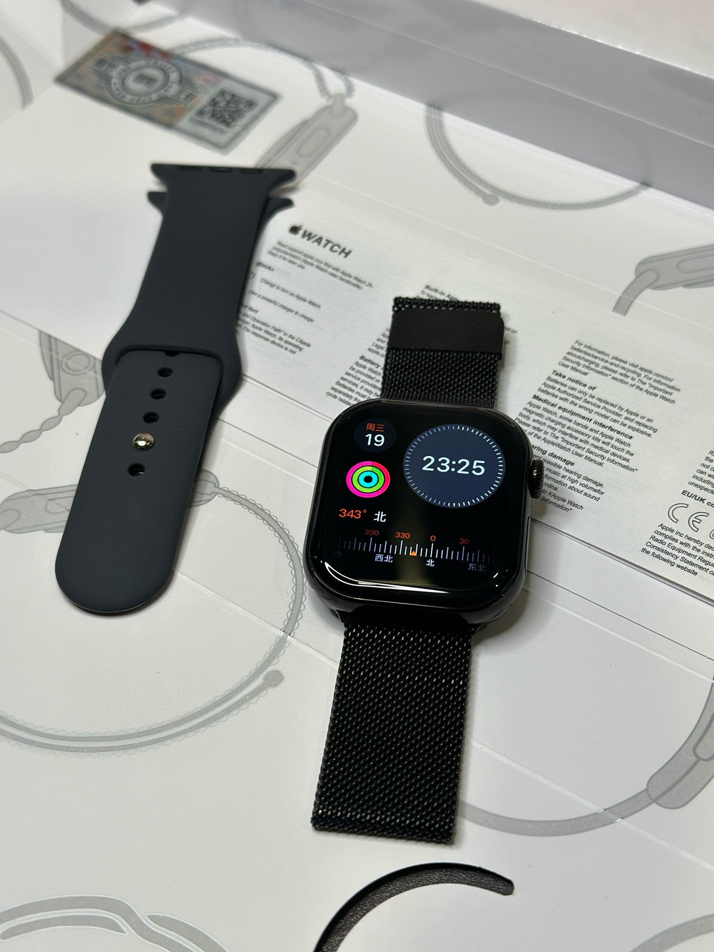 Apple Watch S10 Relógio Preto Brilhante 46mm