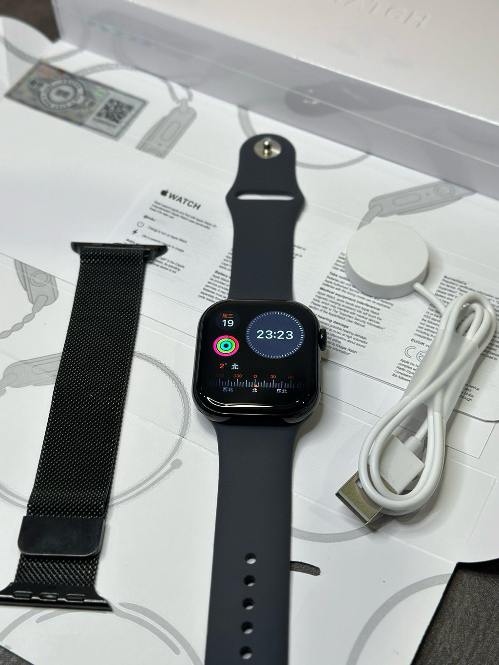 Apple Watch S10 Relógio Preto Brilhante 46mm