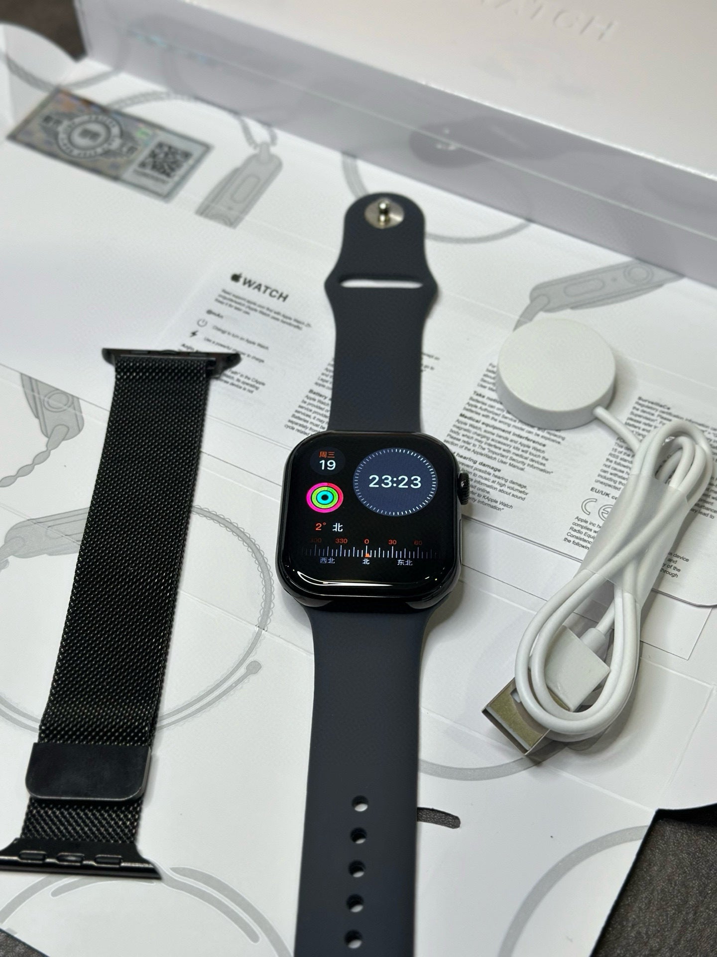 Apple Watch S10 Relógio Preto Brilhante 46mm