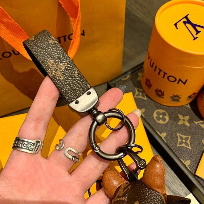 Louis Vuitton Monogram Calfskin LV Cow Pouch Bag Charm