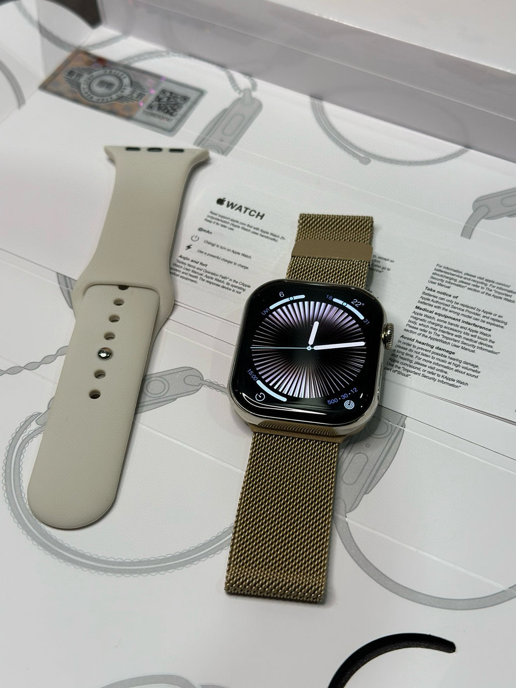 Apple Watch S10 Relógio Ouro Brilhante 46mm