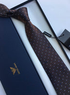 GRAVATA ARMANI DE SEDA COM PADRÃO MICRO-DOT JACQUARD