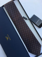 GRAVATA ARMANI DE SEDA COM PADRÃO MICRO-DOT JACQUARD