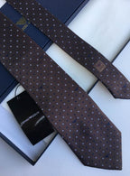 GRAVATA ARMANI DE SEDA COM PADRÃO MICRO-DOT JACQUARD