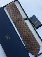 GRAVATA ARMANI DE SEDA COM PADRÃO QUADRICULADO