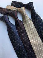 GRAVATA ARMANI DE SEDA COM PADRÃO MICRO-DOT JACQUARD