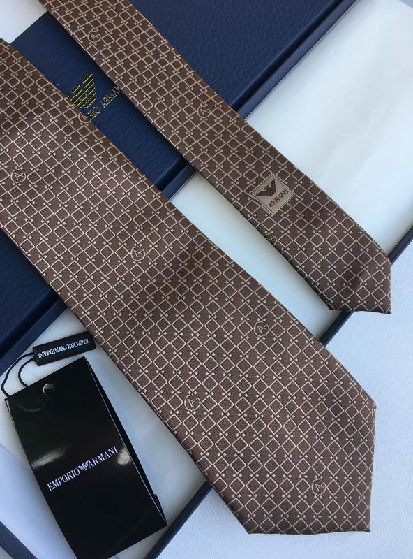 GRAVATA ARMANI DE SEDA COM PADRÃO QUADRICULADO