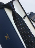 GRAVATA ARMANI DE SEDA COM PADRÃO MICRO-DOT JACQUARD