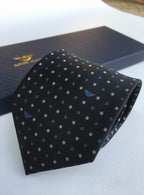GRAVATA ARMANI DE SEDA COM PADRÃO MICRO-DOT JACQUARD