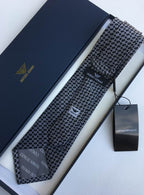 GRAVATA ARMANI DE SEDA COM PADRÃO QUADRICULADO