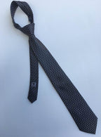 GRAVATA ARMANI DE SEDA COM PADRÃO QUADRICULADO