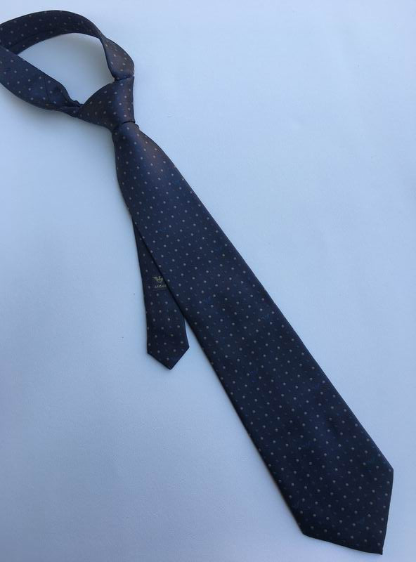 GRAVATA ARMANI DE SEDA COM PADRÃO MICRO-DOT JACQUARD