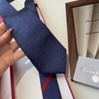 GRAVATA FERRAGAMO GANCINI EM JACQUARD DE SEDA