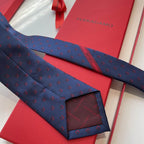 GRAVATA FERRAGAMO GANCINI EM JACQUARD DE SEDA