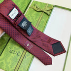 GRAVATA GUCCI GG EM JACQUART DE SEDA