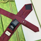 GRAVATA GUCCI GG EM JACQUART DE SEDA