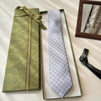 GRAVATA GUCCI  DE JACQUARD DE SEDA COM PADRÃO GG