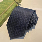 GRAVATA GUCCI DE SEDA COM ESTAMPA DOUBLE G