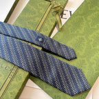 GRAVATA GUCCI  GG HORSEBIT SILK JACQUARD TIE