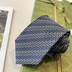 GRAVATA GUCCI  GG HORSEBIT SILK JACQUARD TIE
