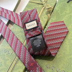 GRAVATA GUCCI  GG HORSEBIT SILK JACQUARD TIE