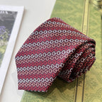GRAVATA GUCCI  GG HORSEBIT SILK JACQUARD TIE