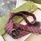 GRAVATA GUCCI  GG HORSEBIT SILK JACQUARD TIE