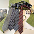 GRAVATA GUCCI  GG HORSEBIT SILK JACQUARD TIE