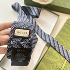 GRAVATA GUCCI  GG HORSEBIT SILK JACQUARD TIE