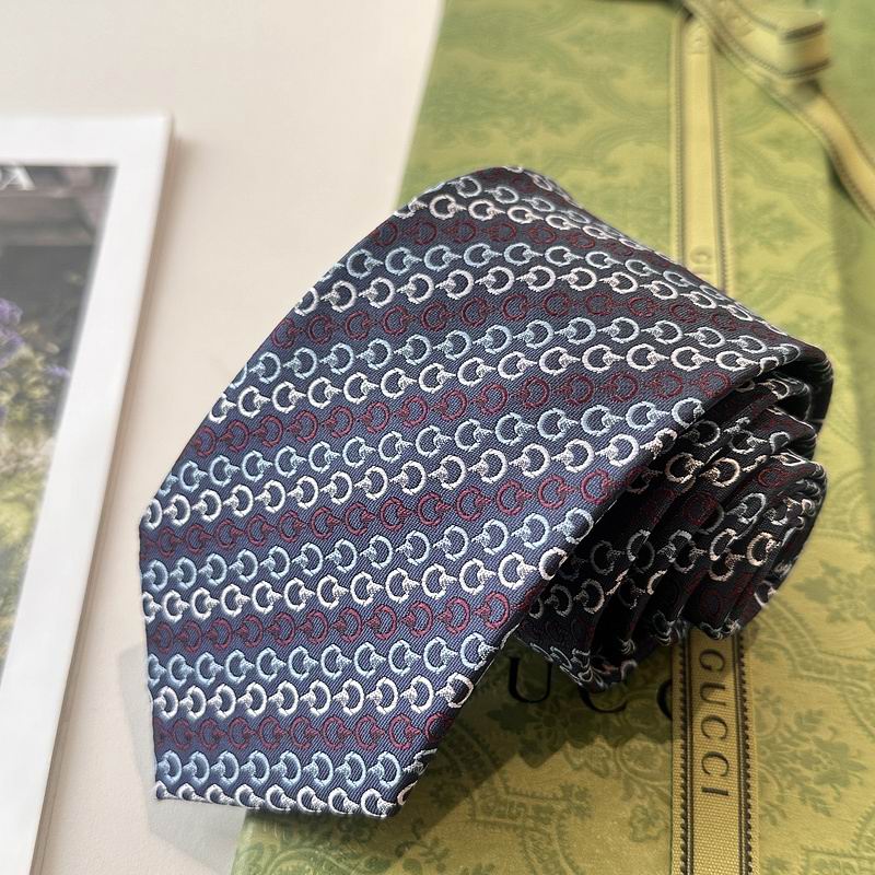 GRAVATA GUCCI  GG HORSEBIT SILK JACQUARD TIE