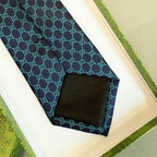 GRAVATA GUCCI  DE JACQUARD DE SEDA COM PADRÃO MINI GG