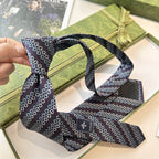 GRAVATA GUCCI  GG HORSEBIT SILK JACQUARD TIE