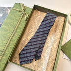 GRAVATA GUCCI  GG HORSEBIT SILK JACQUARD TIE