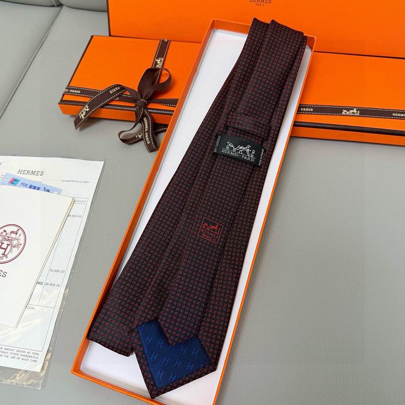 GRAVATAS HERMES  DE SEDA  FACONNÉE H BICOLORE