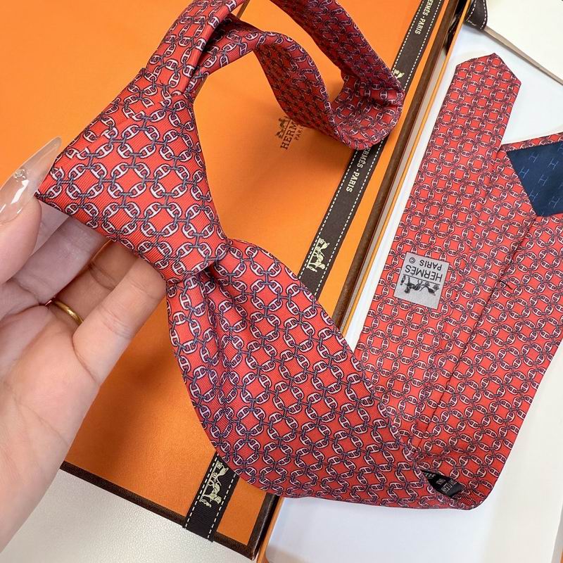 GRAVATAS HERMES  DE SEDA  TROIS PETITS MAILLONS