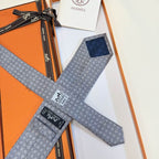 GRAVATAS HERMES  DE SEDA  TROIS PETITS MAILLONS