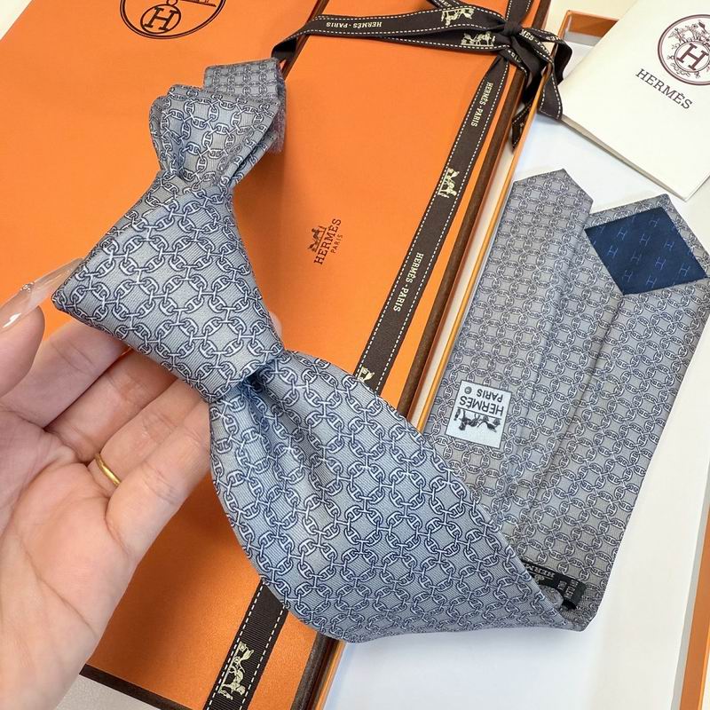 GRAVATAS HERMES  DE SEDA  TROIS PETITS MAILLONS