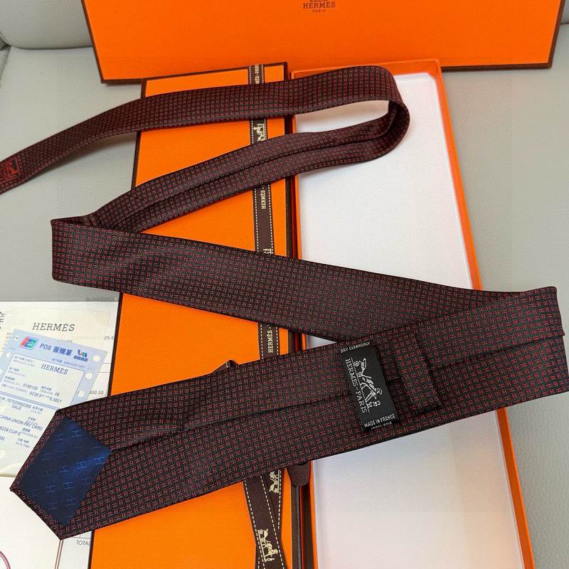 GRAVATAS HERMES  DE SEDA  FACONNÉE H BICOLORE