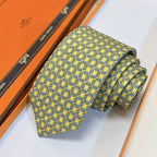 GRAVATAS HERMES  DE SEDA  TROIS PETITS MAILLONS
