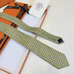 GRAVATAS HERMES  DE SEDA  TROIS PETITS MAILLONS