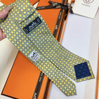 GRAVATAS HERMES  DE SEDA  TROIS PETITS MAILLONS