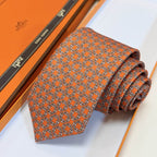 GRAVATAS HERMES  DE SEDA  TROIS PETITS MAILLONS