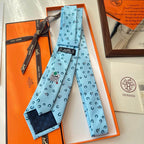 GRAVATAS HERMES  DE SEDA  OUT OF THE BOX   FERRADURA E CAVALO