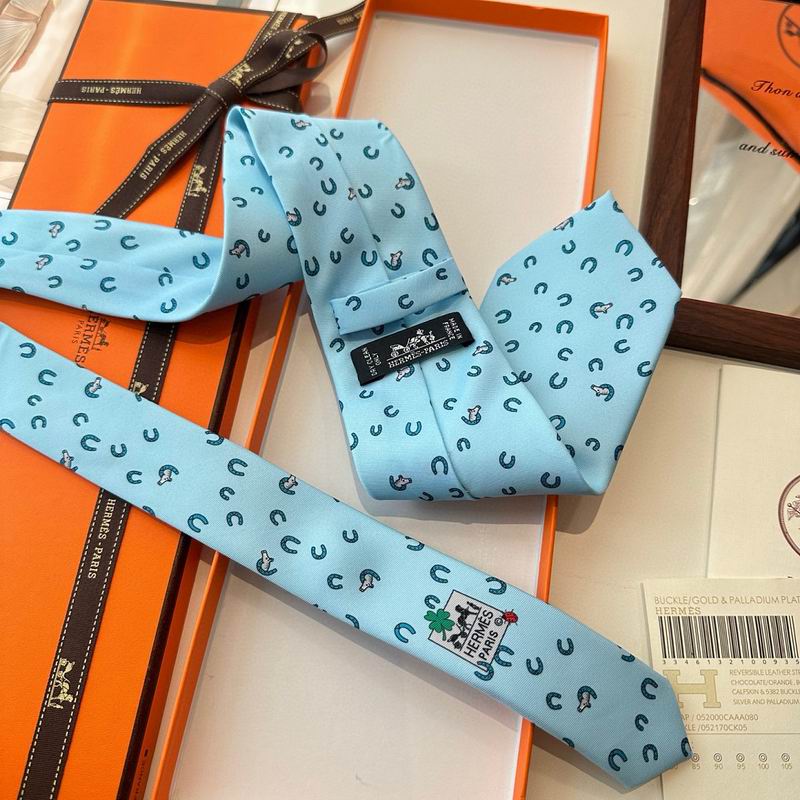GRAVATAS HERMES  DE SEDA  OUT OF THE BOX   FERRADURA E CAVALO