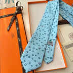 GRAVATAS HERMES  DE SEDA  OUT OF THE BOX   FERRADURA E CAVALO