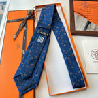 GRAVATAS HERMES  DE SEDA  OUT OF THE BOX   FERRADURA E CAVALO