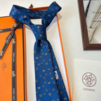 GRAVATAS HERMES  DE SEDA  OUT OF THE BOX   FERRADURA E CAVALO