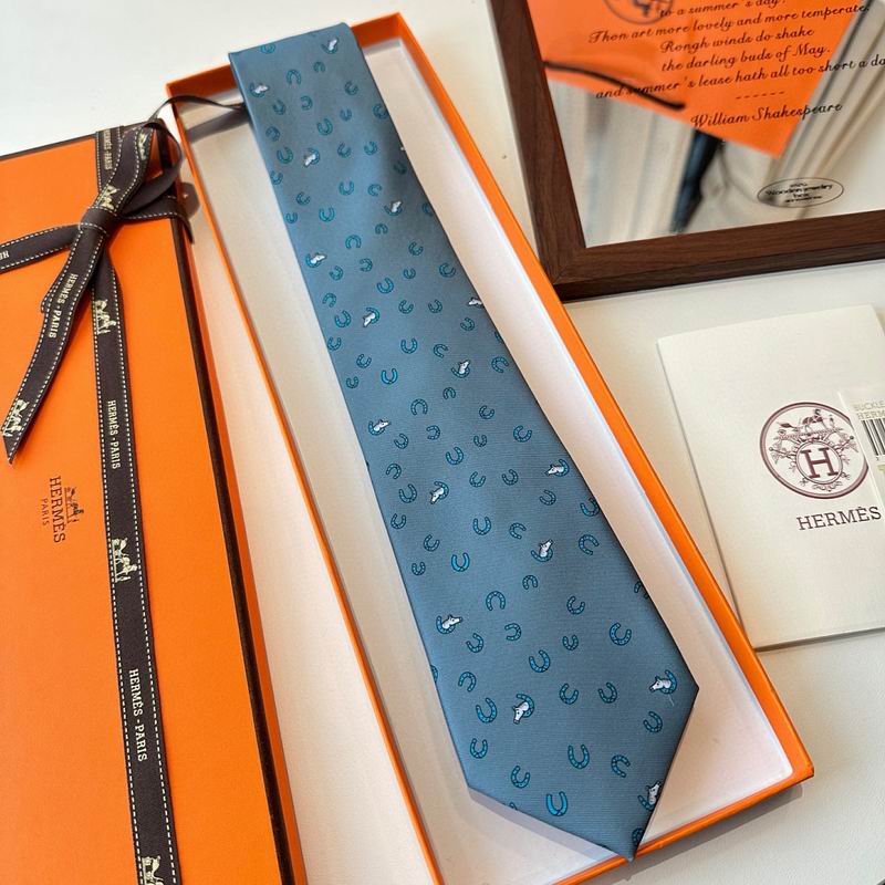GRAVATAS HERMES  DE SEDA  OUT OF THE BOX   FERRADURA E CAVALO